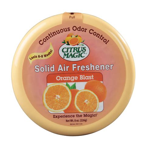 Get rid of musty odors with Citrus Magic odor absorbing solid air freshener